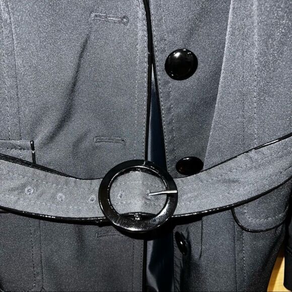Ann Taylor Women’s Black Belted Trench Coat - Picture 8 of 10